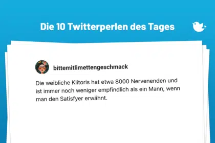 Die weibliche Klitoris hat etwa 8000 Nervenenden und ist immer noch weniger empfindlich als ein Mann, wenn man den Satisfyer erwähnt.