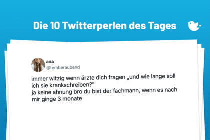 immer witzig wenn ärzte dich fragen „und wie lange soll ich sie krankschreiben?" ja keine ahnung bro du bist der fachmann, wenn es nach mir ginge 3 monate