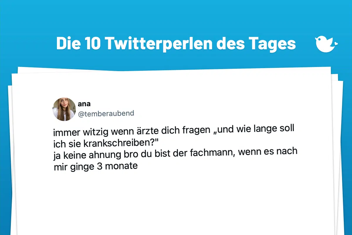 immer witzig wenn ärzte dich fragen „und wie lange soll ich sie krankschreiben?" ja keine ahnung bro du bist der fachmann, wenn es nach mir ginge 3 monate