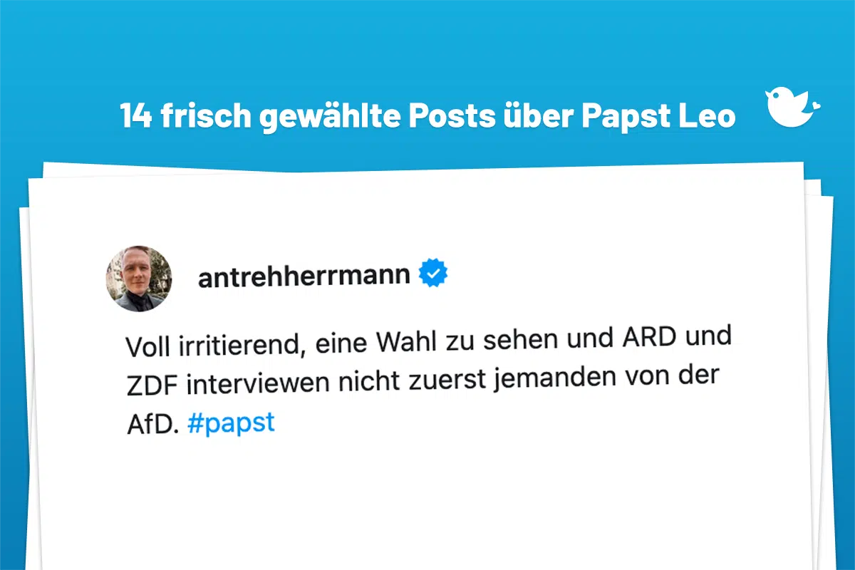 Voll irritierend, eine Wahl zu sehen und ARD und ZDF interviewen nicht zuerst jemanden von der AfD. #papst