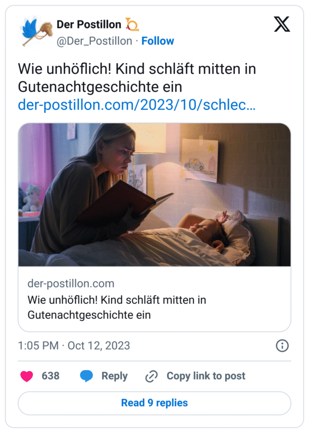 Wie unhöflich! Kind schläft mitten in Gutenachtgeschichte ein
https://t.co/GGK0KQ2NLg