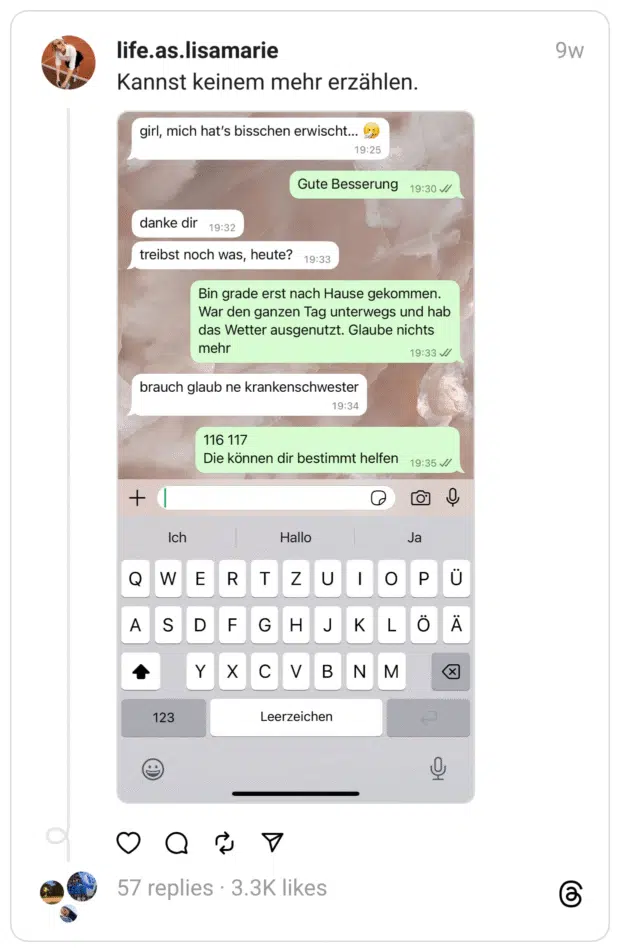 Kannst keinem mehr erzählen.
