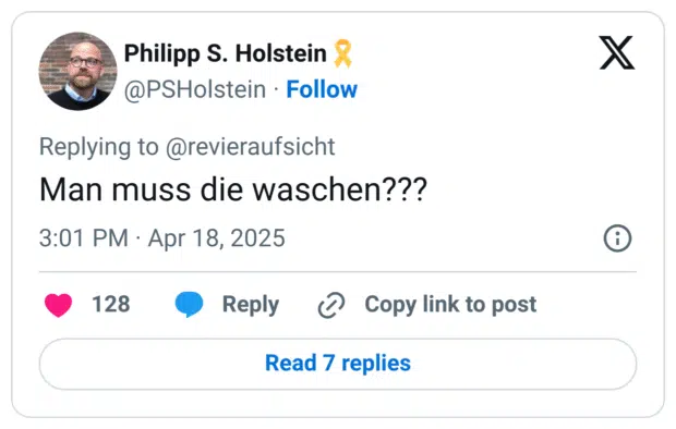 Man muss die waschen???