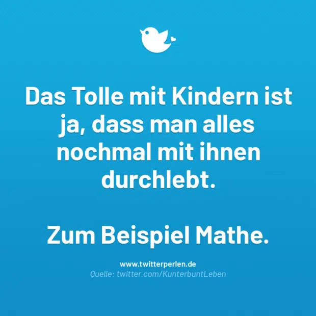 Das Tolle mit Kindern ist ja, dass man alles nochmal mit ihnen durchlebt.
Zum Beispiel Mathe.