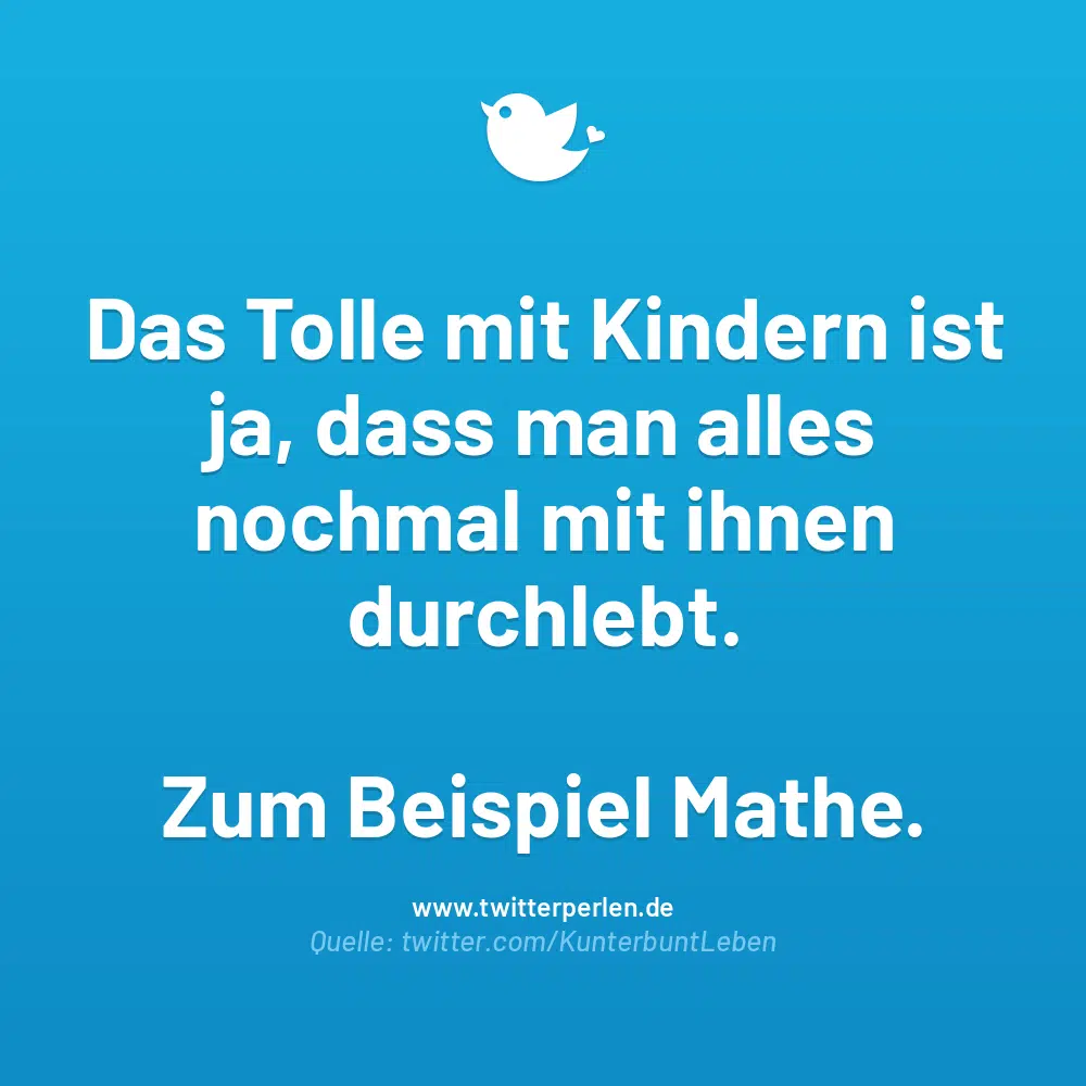 Das Tolle mit Kindern ist ja, dass man alles nochmal mit ihnen durchlebt.
Zum Beispiel Mathe.