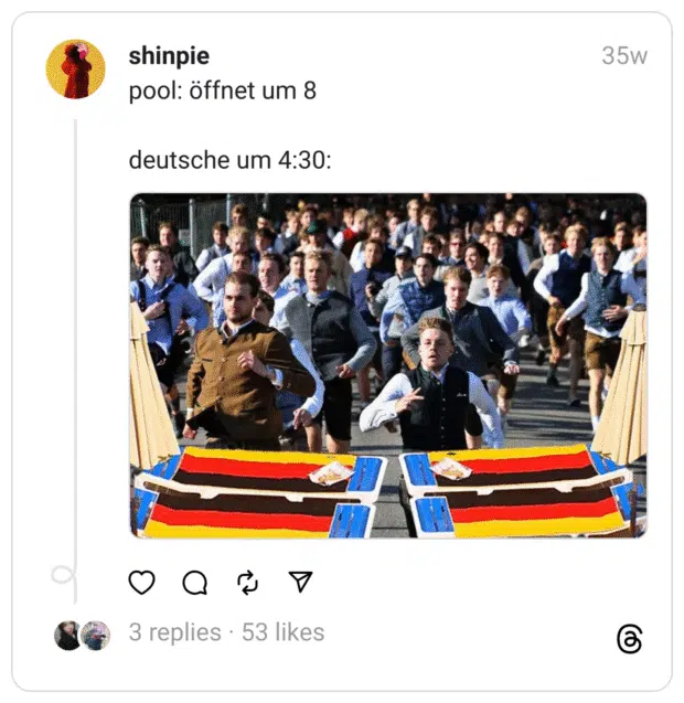 pool: öffnet um 8
deutsche um 4:30: