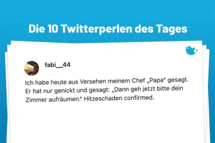 Die Twitterperlen des Tages vom 23. Juni 2025: Ich habe heute aus Versehen meinem Chef „Papa“ gesagt. Er hat nur genickt und gesagt: „Dann geh jetzt bitte dein Zimmer aufräumen.“ Hitzeschaden confirmed.