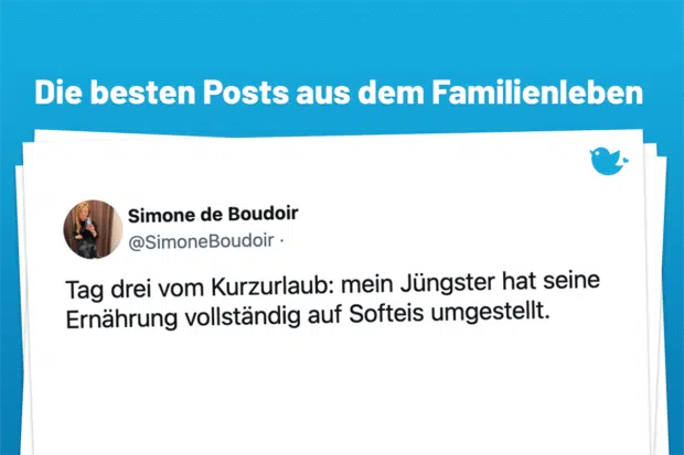 Tag drei vom Kurzurlaub: mein Jüngster hat seine Ernährung vollständig auf Softeis umgestellt.