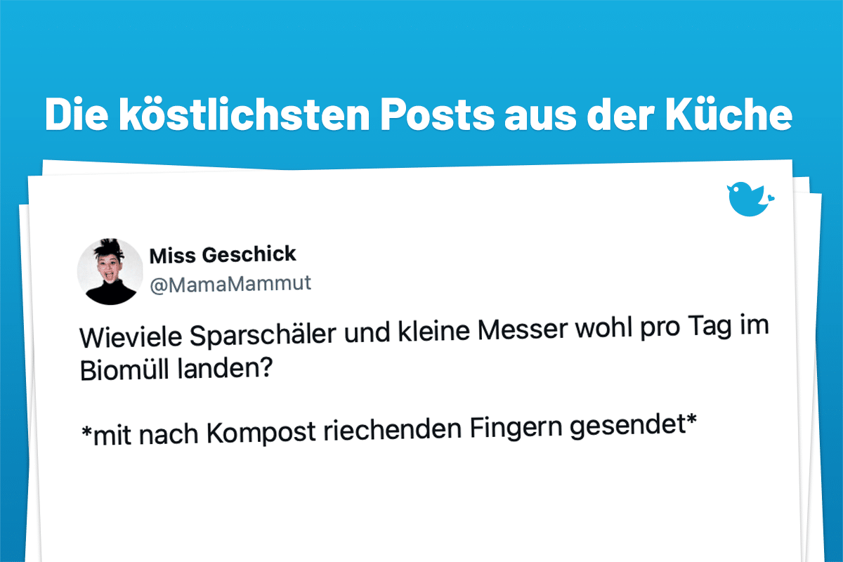 Wieviele Sparschäler und kleine Messer wohl pro Tag im Biomüll landen? *mit nach Kompost riechenden Fingern gesendet*