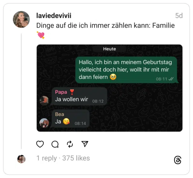 Dinge auf die ich immer zählen kann: Familie 💘