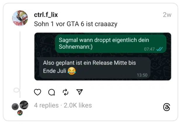 Sohn 1 vor GTA 6 ist craaazy