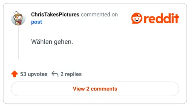 Wählen gehen.