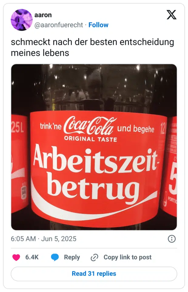 schmeckt nach der besten entscheidung meines lebens
