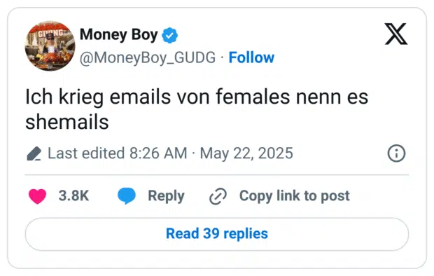 Ich krieg emails von females nenn es shemails