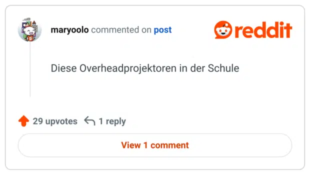 Diese Overheadprojektoren in der Schule