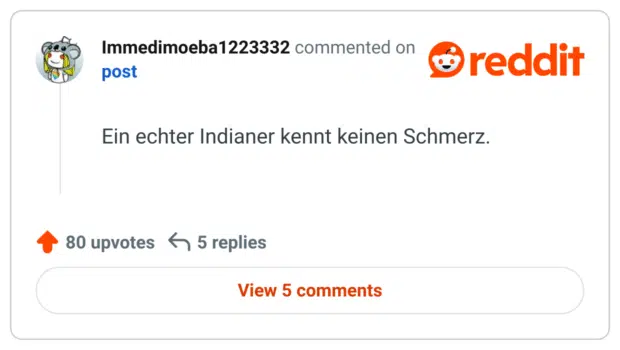 Ein echter Indianer kennt keinen Schmerz.