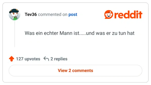Was ein echter Mann ist.....und was er zu tun hat