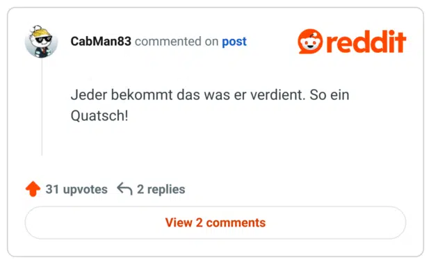 eder bekommt das was er verdient. So ein Quatsch!