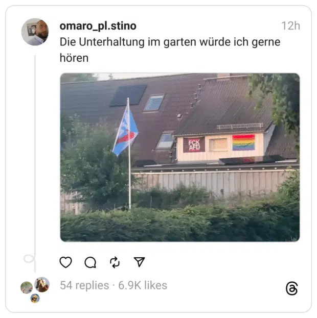 Die Unterhaltung im garten würde ich gerne hören

