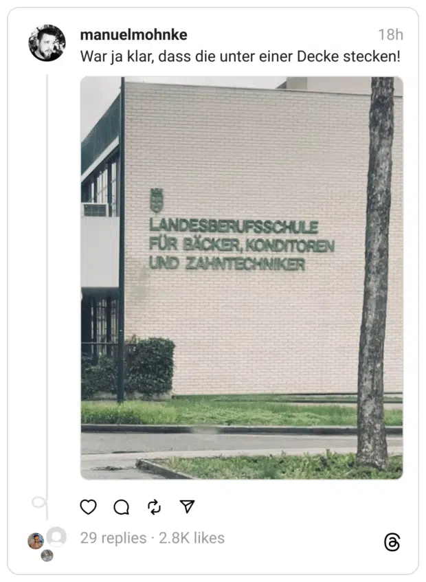 War ja klar, dass die unter einer Decke stecken! LANDESBERUFSSCHULE FÜR BÄCKER, KONDITOREN UND ZAHNTECHNIKER