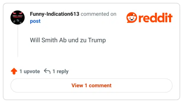 Will Smith Ab und zu Trump •