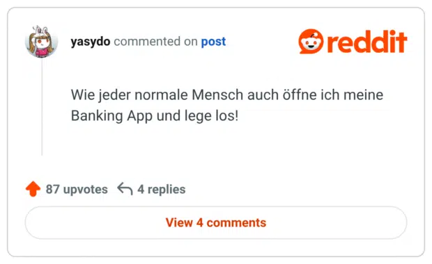 Wie jeder normale Mensch auch öffne ich meine Banking App und lege los!