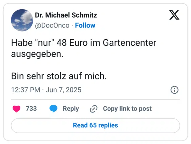 Habe "nur" 48 Euro im Gartencenter ausgegeben. Bin sehr stolz auf mich.