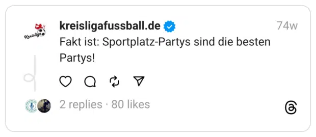 Fakt ist: Sportplatz-Partys sind die besten Partys! 