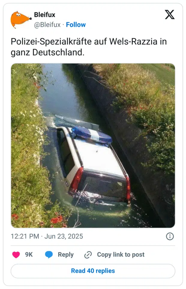 Polizei-Spezialkräfte auf Wels-Razzia in ganz Deutschland.