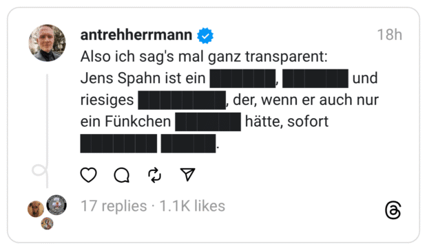 Also ich sag's mal ganz transparent: Jens Spahn ist ein riesiges ein Fünkchen
