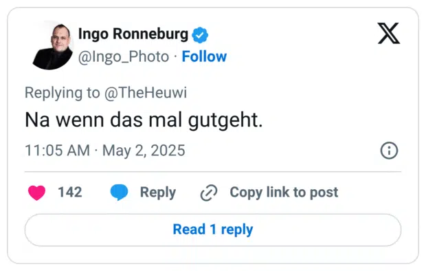 Na wenn das mal gutgeht.
