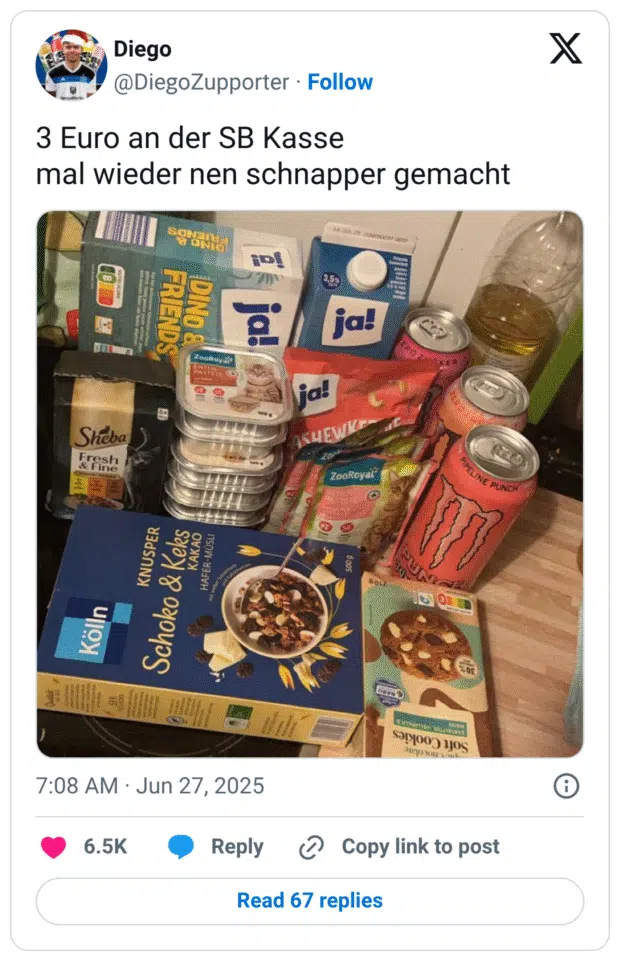 3 Euro an der SB Kasse 
mal wieder nen schnapper gemacht