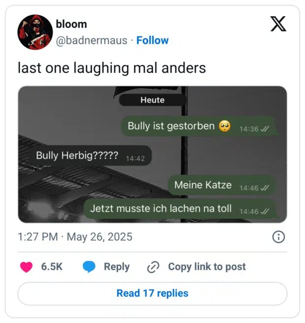 last one laughing mal anders