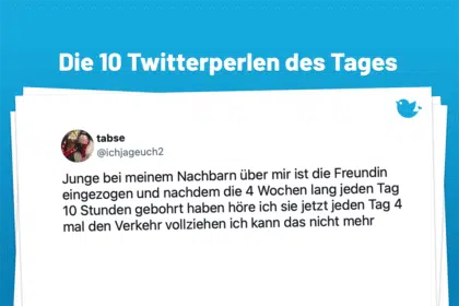 Junge bei meinem Nachbarn über mir ist die Freundin eingezogen und nachdem die 4 Wochen lang jeden Tag 10 Stunden gebohrt haben höre ich sie jetzt jeden Tag 4 mal den Verkehr vollziehen ich kann das nicht mehr