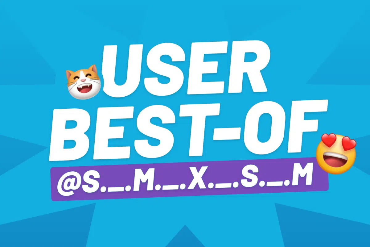 Grafik mit Überschrift: User Best-Of @s._.m._.x._.s._.m