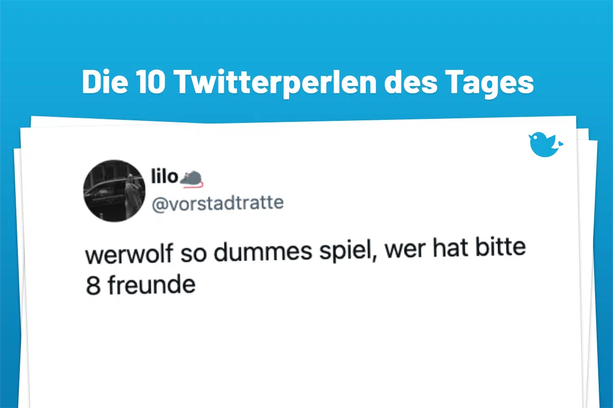 Die Twitterperlen des Tages vom 10. Juli 2025: werwolf so dummes spiel, wer hat bitte 8 freunde