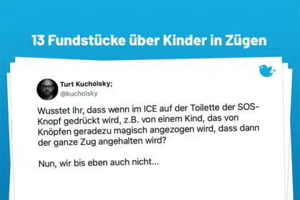 13 Fundstücke über Kinder in Zügen