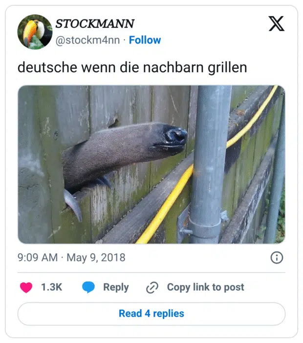 deutsche wenn die nachbarn grillen
