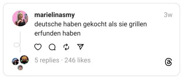 deutsche haben gekocht als sie grillen erfunden haben
