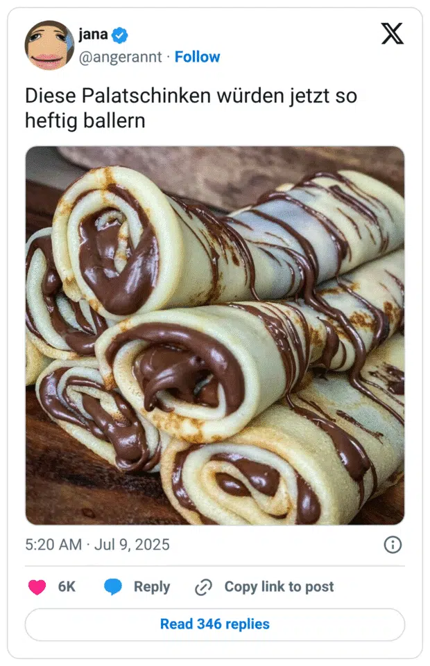 Diese Palatschinken würden jetzt so heftig ballern
