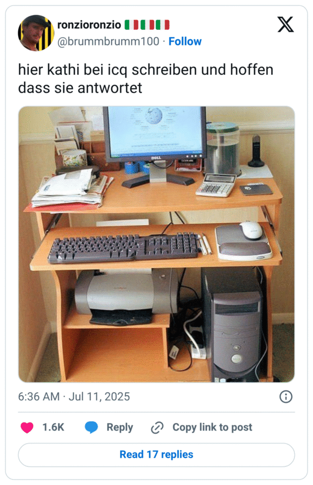 hier kathi bei icq schreiben und hoffen dass sie antwortet
