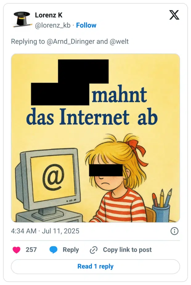 das Internet ab
