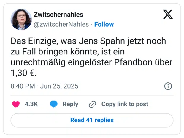 Das Einzige, was Jens Spahn jetzt noch zu Fall bringen könnte, ist ein unrechtmäßig eingelöster Pfandbon über 1,30 €.