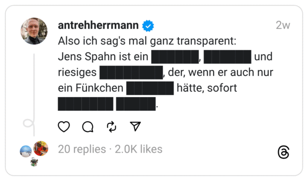 Also ich sag's mal ganz transparent: Jens Spahn ist ein riesiges ein Fünkchen