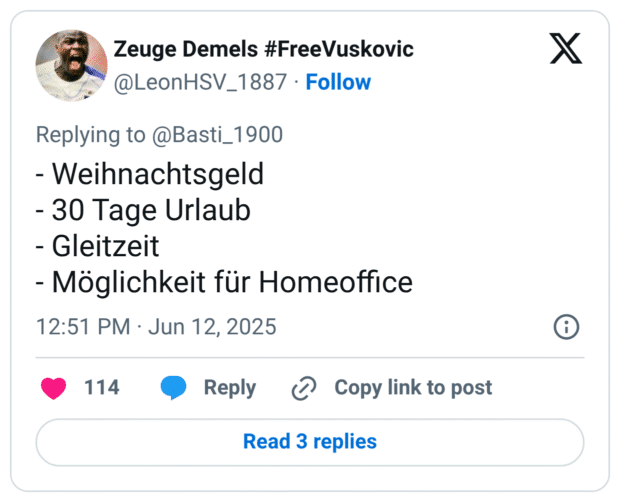 - Weihnachtsgeld
- 30 Tage Urlaub
- Gleitzeit
- Möglichkeit für Homeoffice