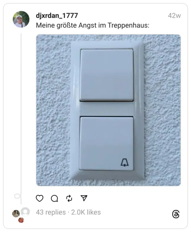 Meine größte Angst im Treppenhaus: