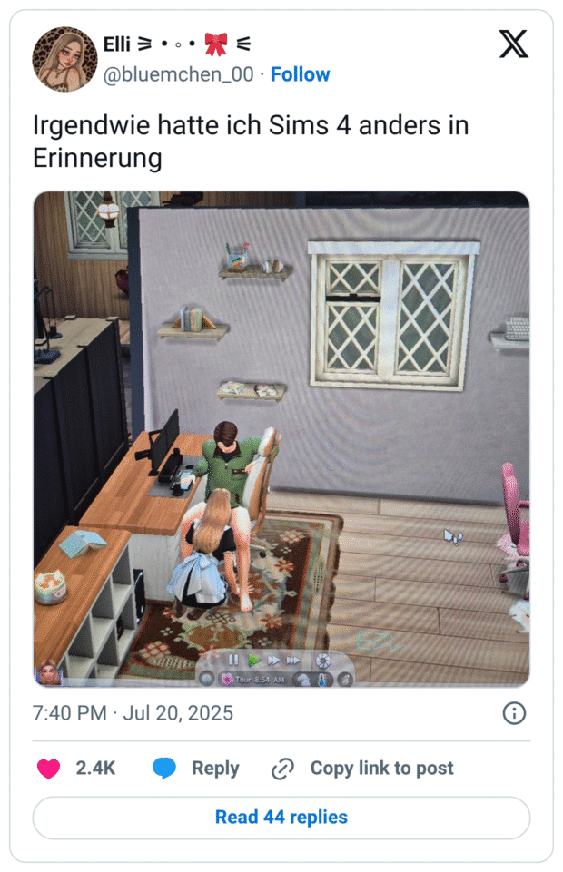 Irgendwie hatte ich Sims 4 anders in Erinnerung