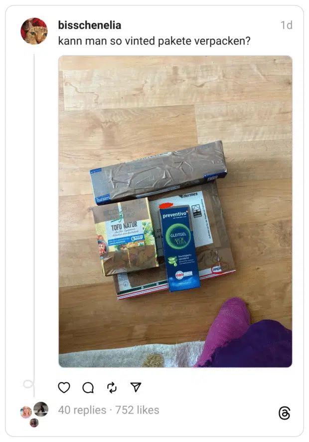 kann man so vinted pakete verpacken?

