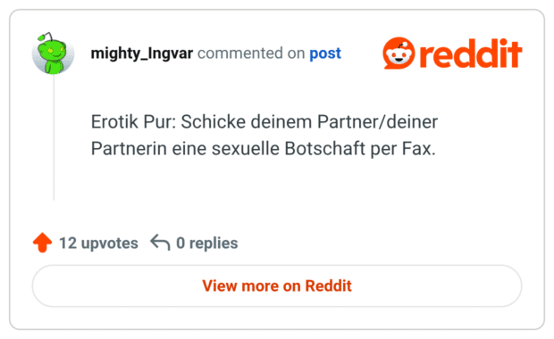 Erotik Pur: Schicke deinem Partner/deiner Partnerin eine sexuelle Botschaft per Fax.