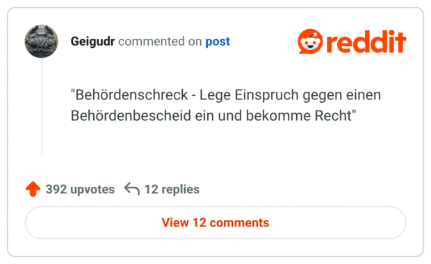 Behördenschreck - Lege Einspruch gegen einen Behördenbescheid ein und bekomme Recht"